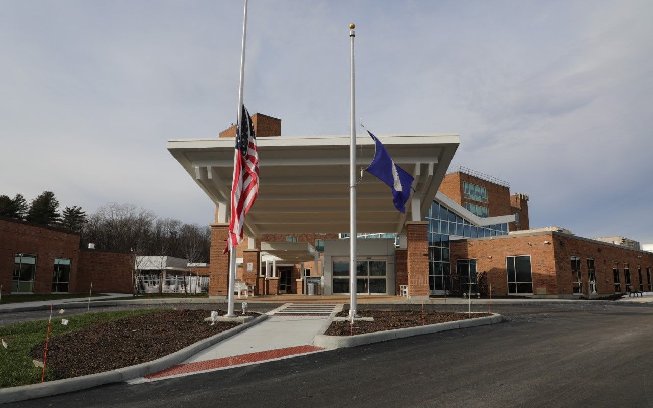 Front entrance of Albany County Nursing Home