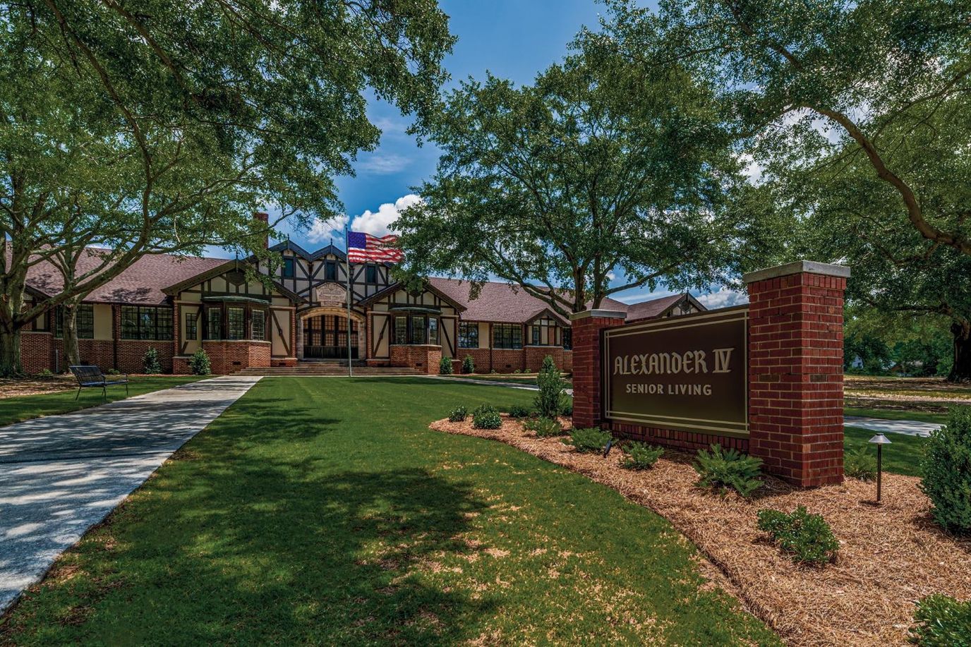 Exterior view of Alexander IV Senior Living facility