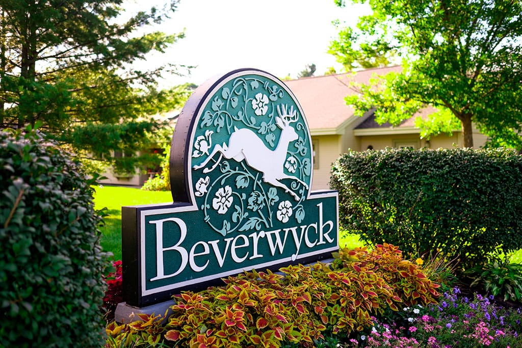 Beverwyck facility logo with floral design
