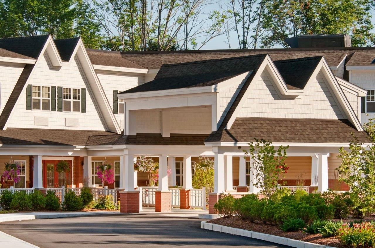 Front entrance of a senior living facility