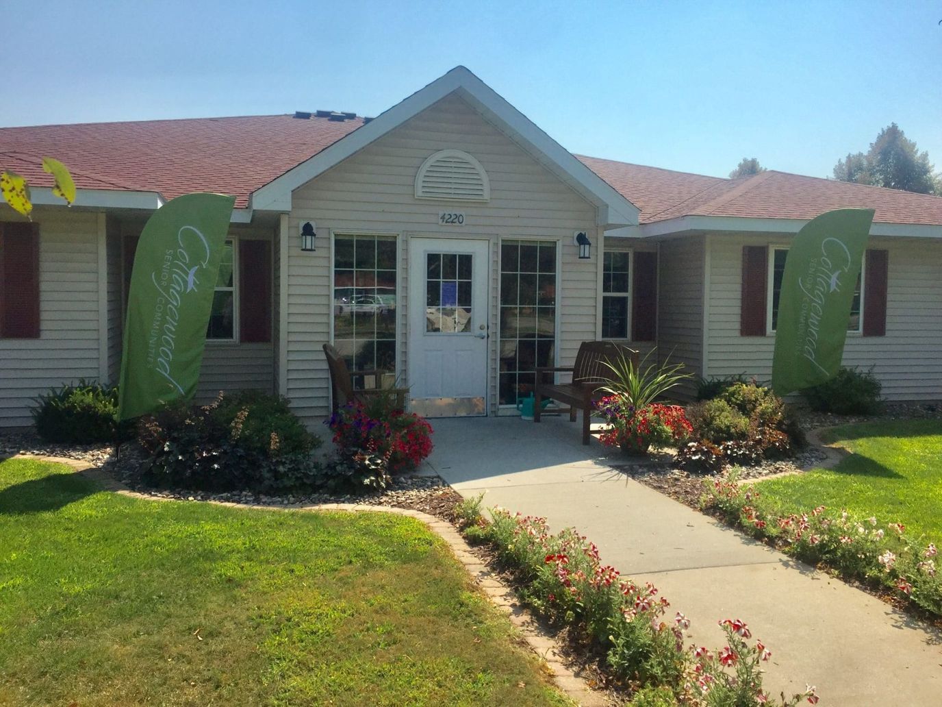 Exterior view of Cottagewood Senior Community entrance