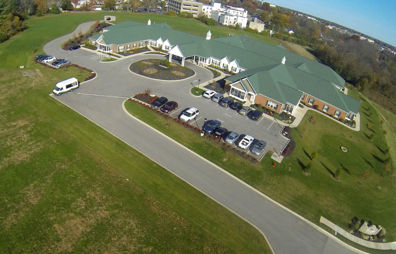 Aerial view of Daisy Hill Senior Living facility