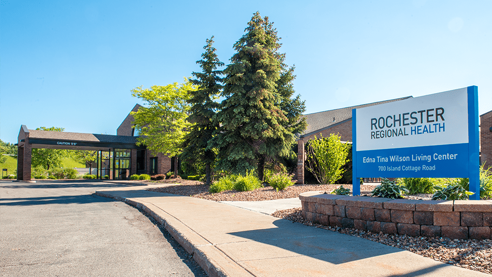 Exterior view of the Edna Tina Wilson Living Center