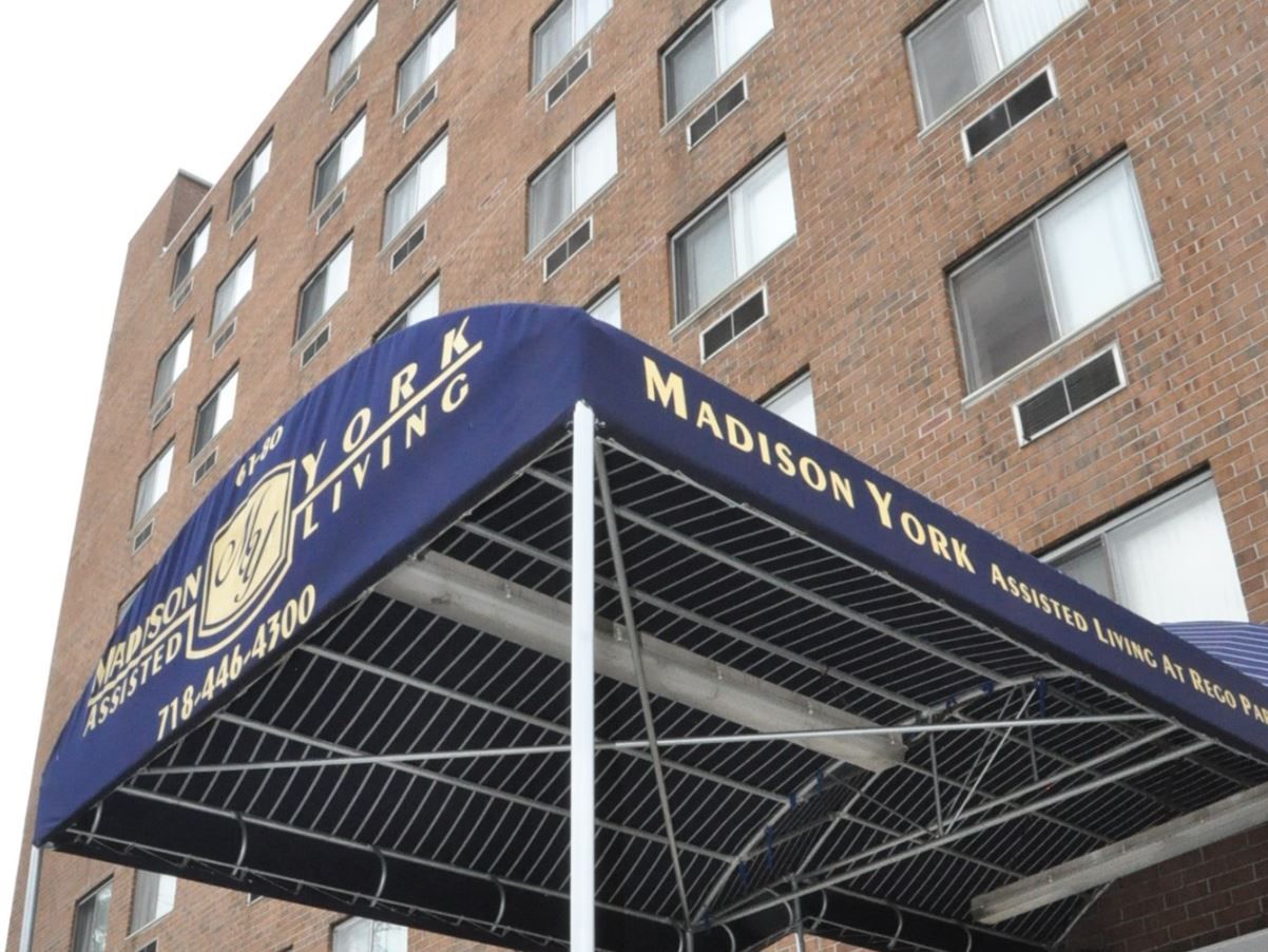 Exterior view of Madison York Assisted Living building