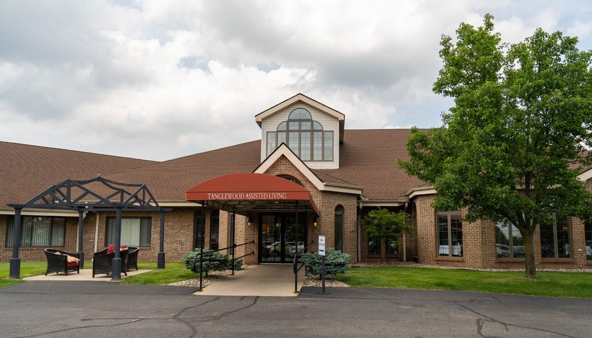 Entrance of Tanglewood Assisted Living facility