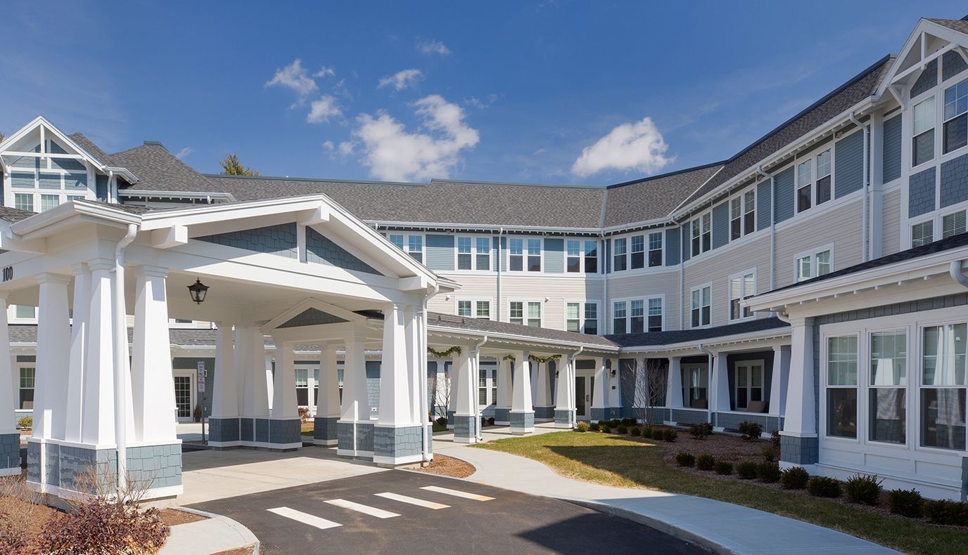 Exterior view of The Residence at Silver Square entrance