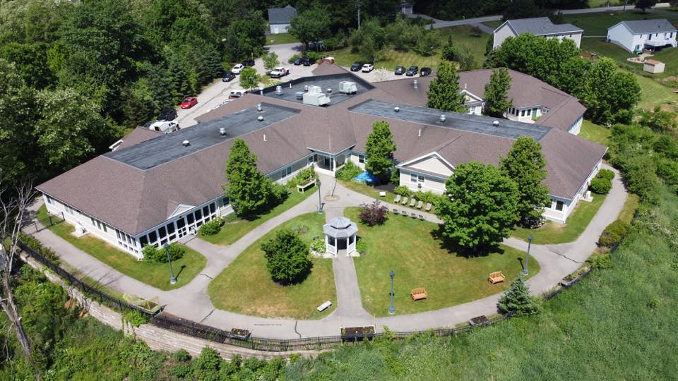 Aerial view of Watson Fields assisted living facility