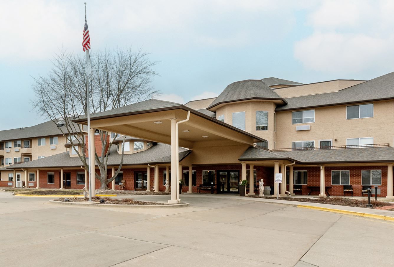 Front entrance of The Montvale Senior Living facility