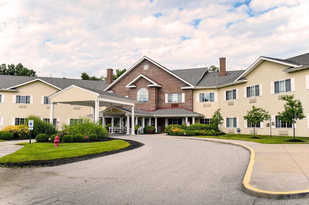 Front entrance of an assisted living facility