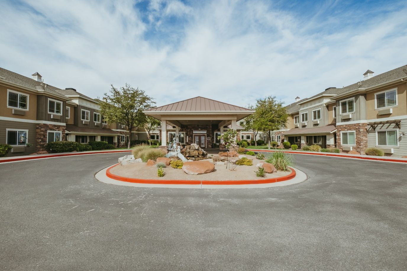 Entrance of the Spring Gardens Senior Living facility
