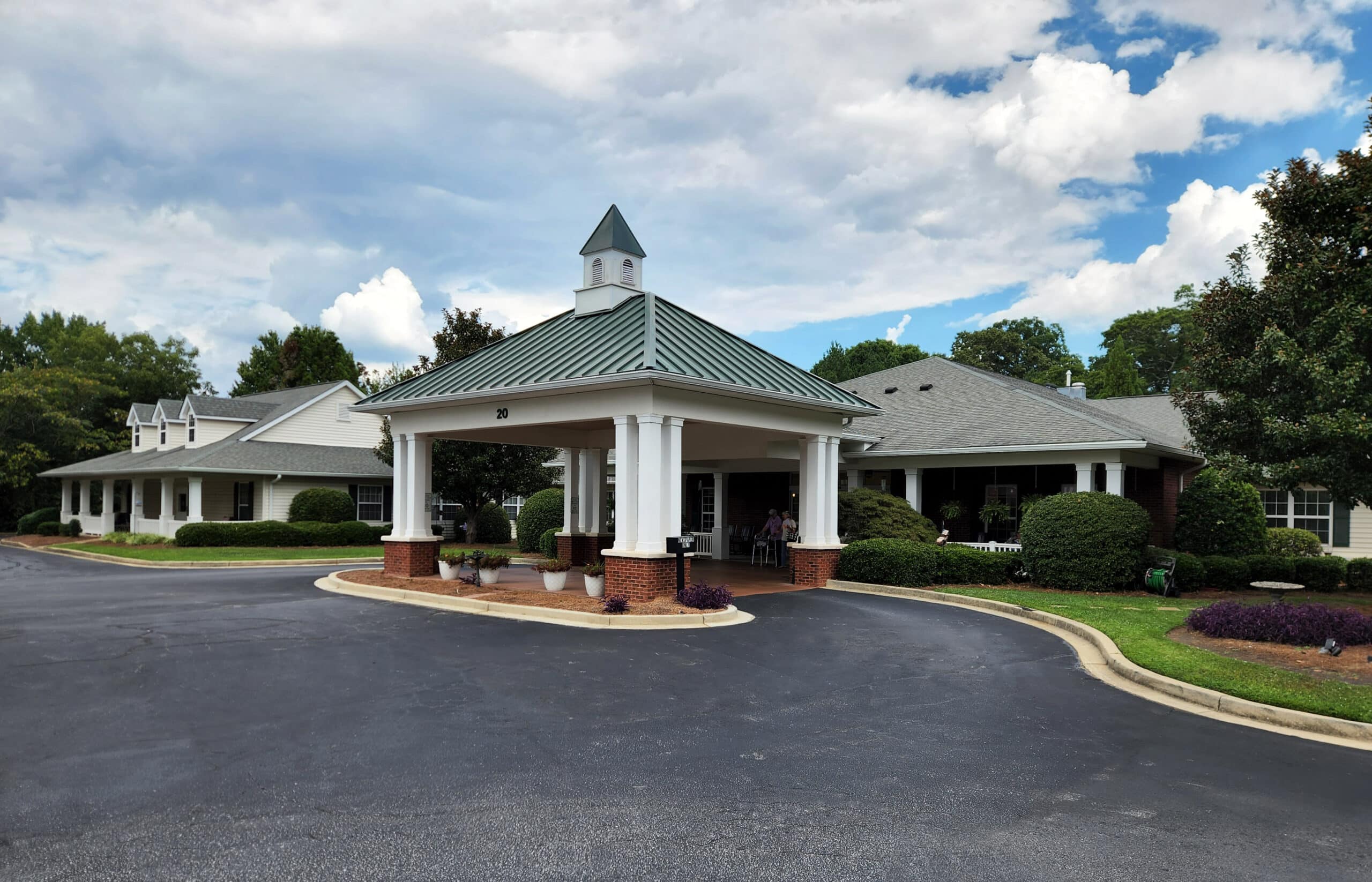 Front entrance of Pines at Greenville Assisted Living