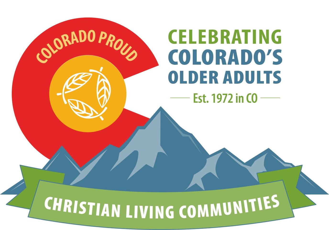 Christian Living Communities, christian assisted living — Logo featuring Colorado pride and Christian Living Communities branding