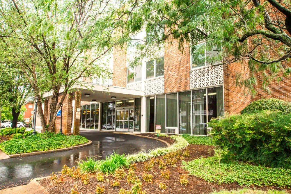Exterior view of the nursing home facility entrance