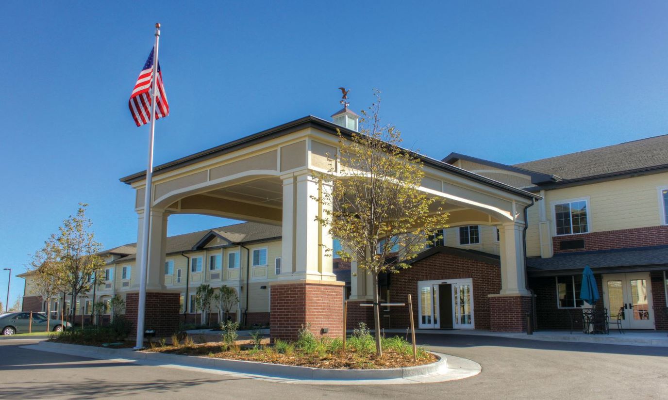 Exterior view of Peakview Assisted Living building