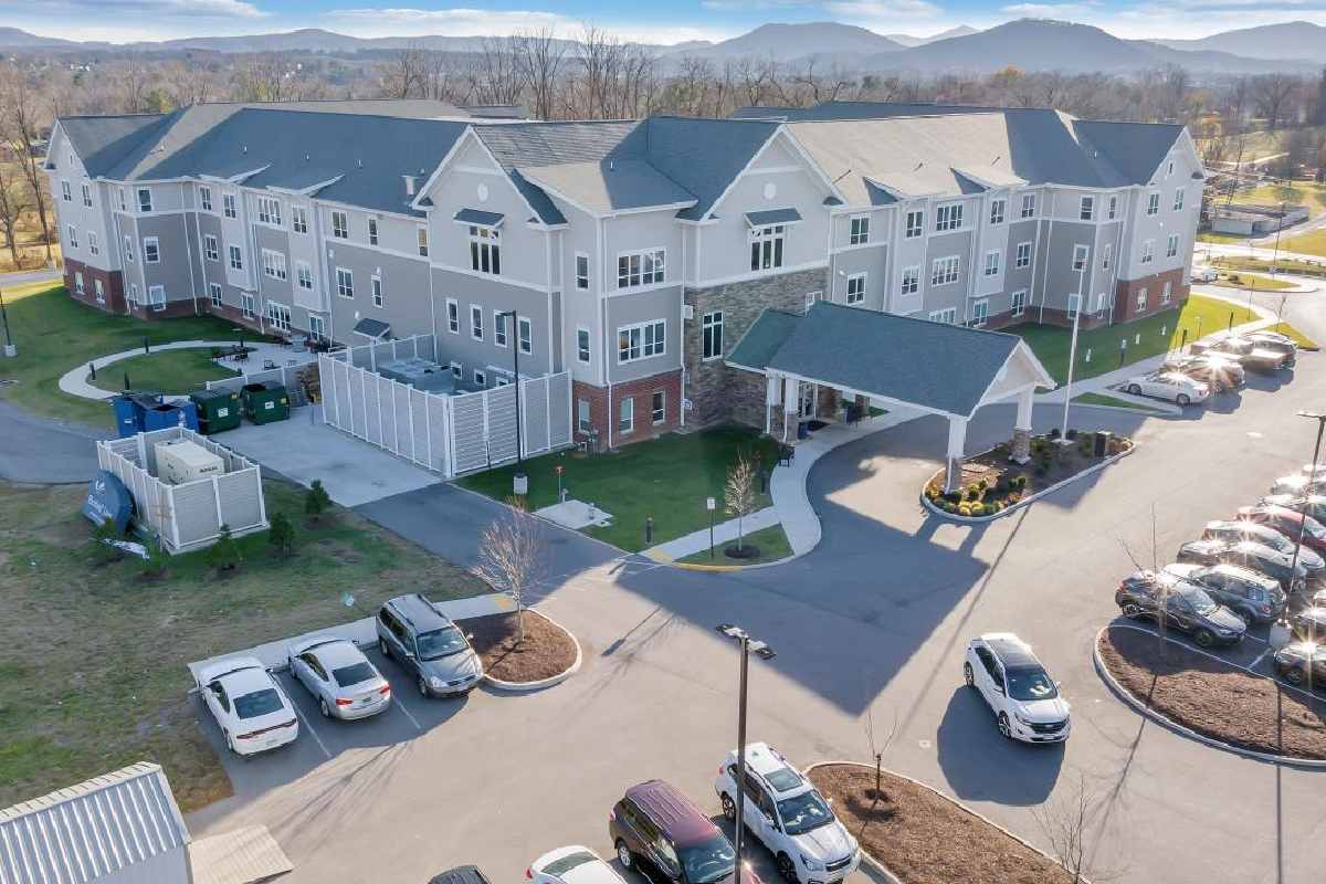 Aerial view of Richfield Living - Roanoke Campus exterior.