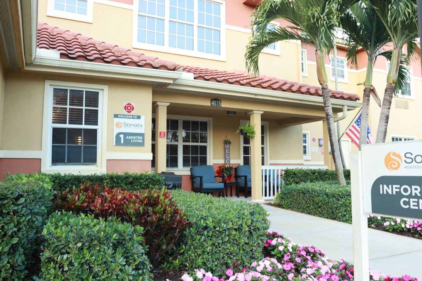 Exterior view of Sonata Coconut Creek entrance