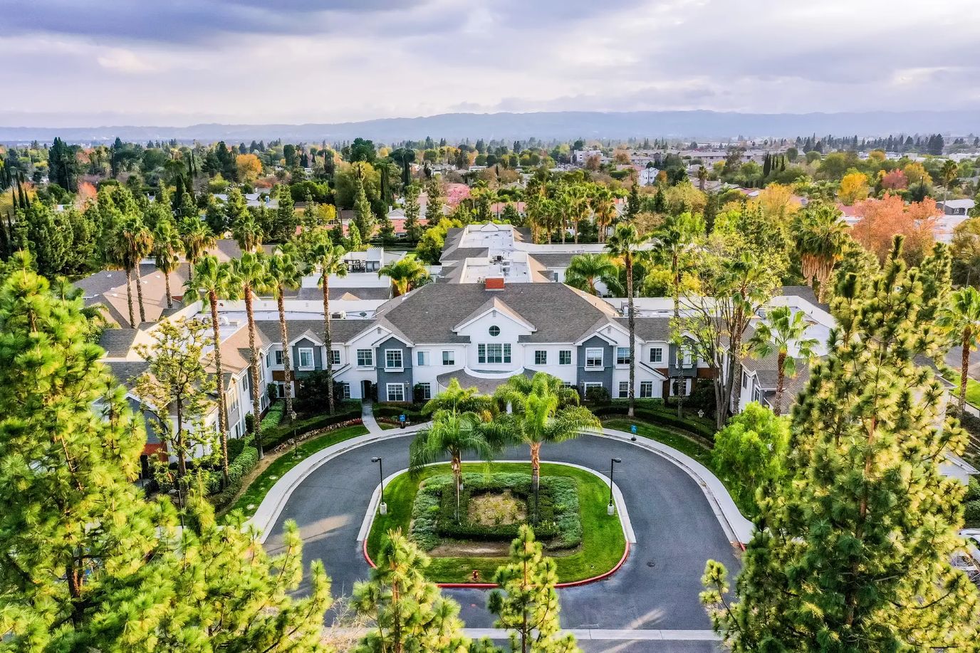 Aerial view of Gardens at Northridge with landscaping