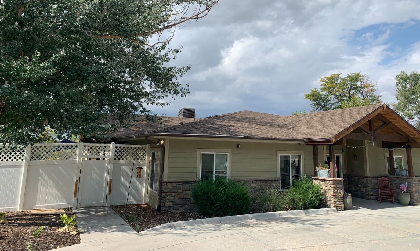 Exterior view of a cozy assisted living facility