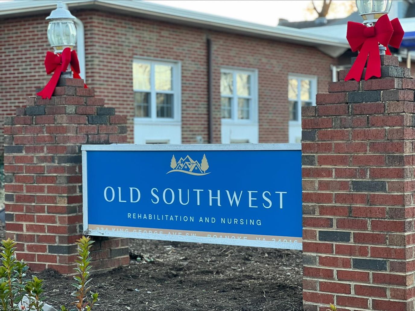 Exterior view of the Old Southwest Rehabilitation and Nursing sign