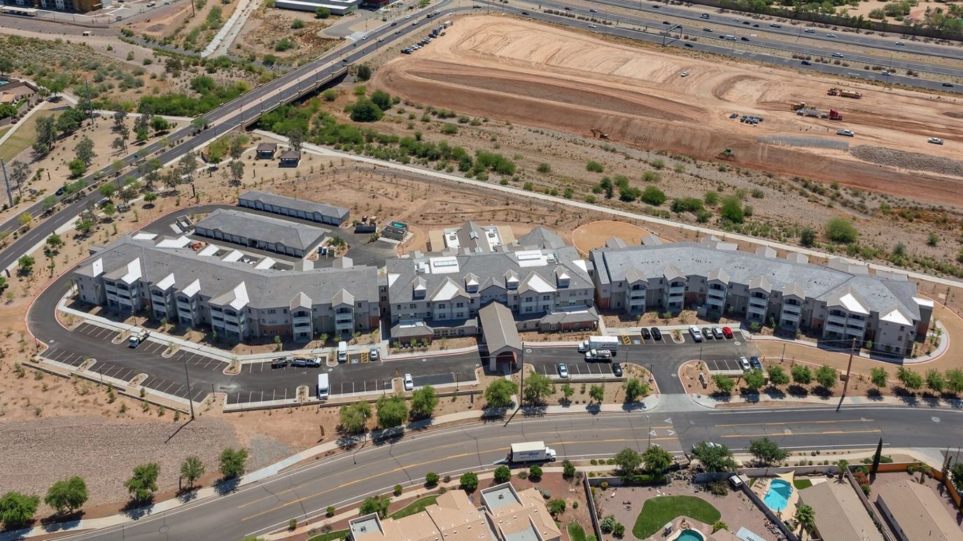 Aerial view of Arrowhead Valley Retirement Community