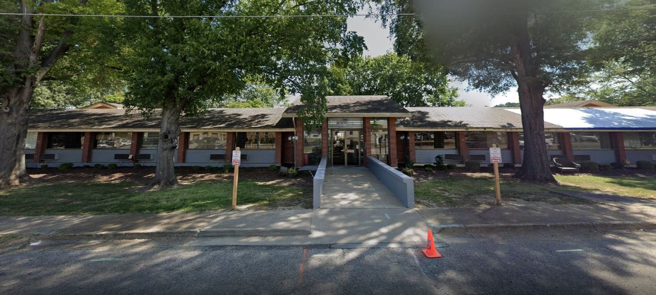 Front view of Oakwood Community Living Center building