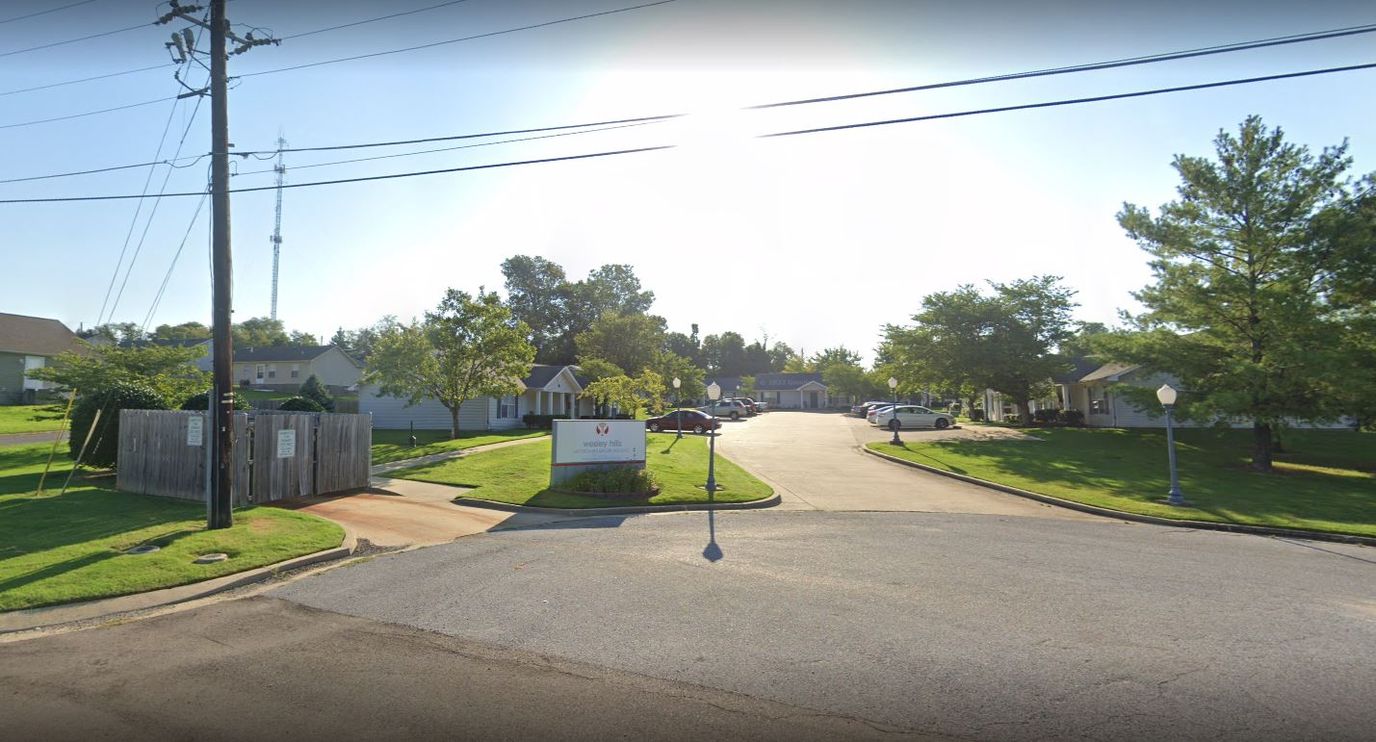 Exterior view of the Wesley Hills assisted living facility