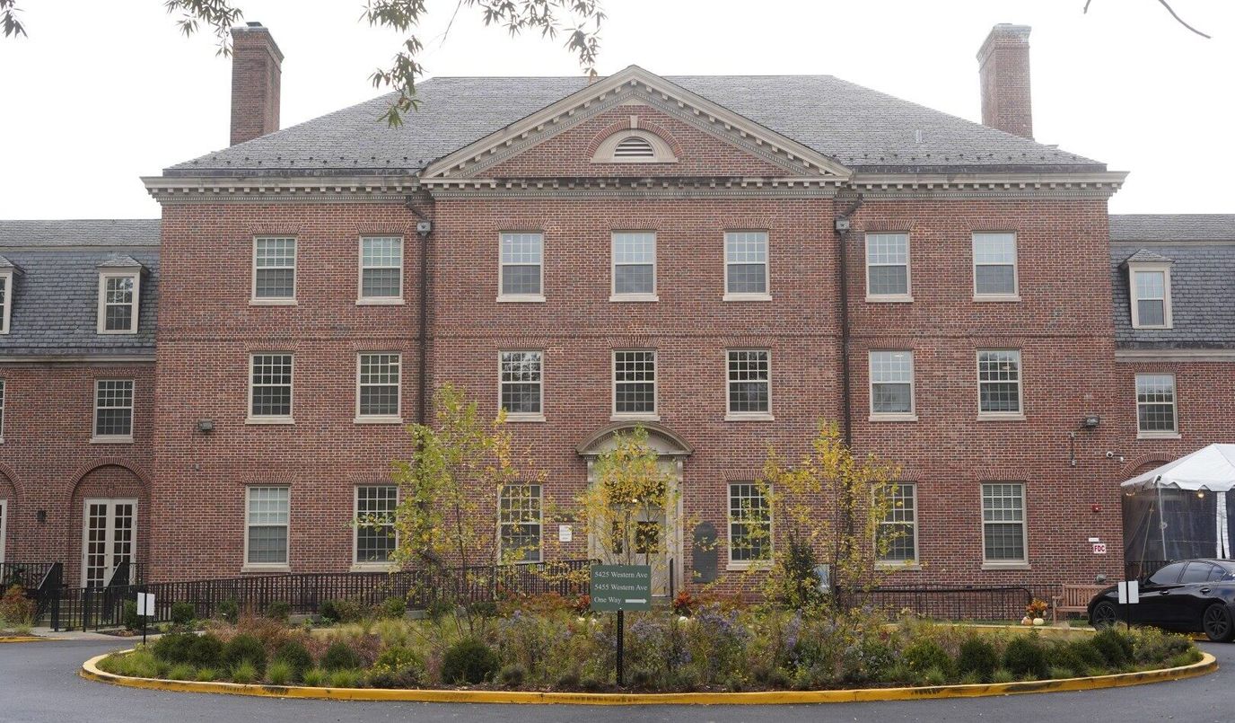 Exterior view of a senior living facility building