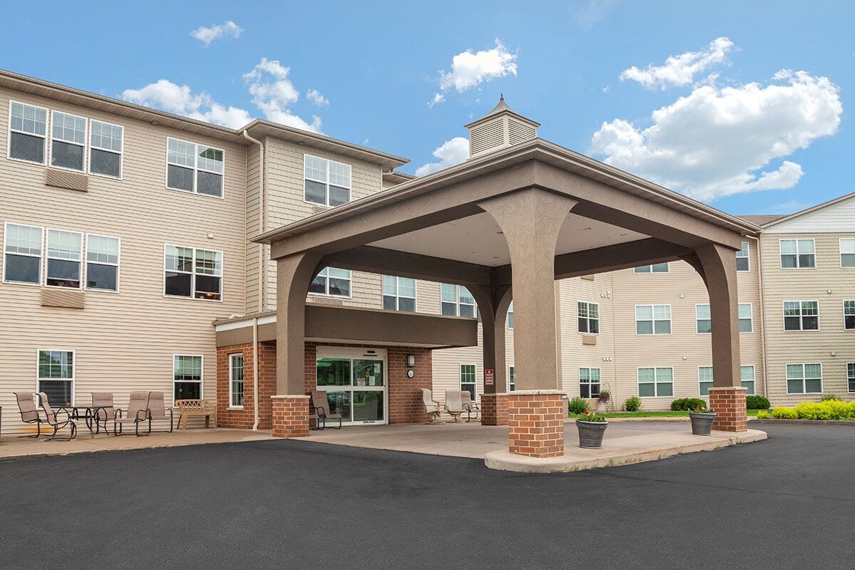 Main entrance of Dimensions Living Stevens Point