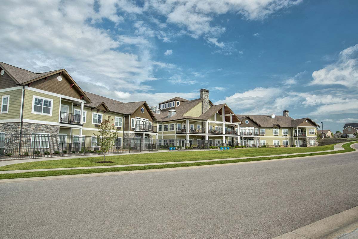 Exterior view of a senior living facility
