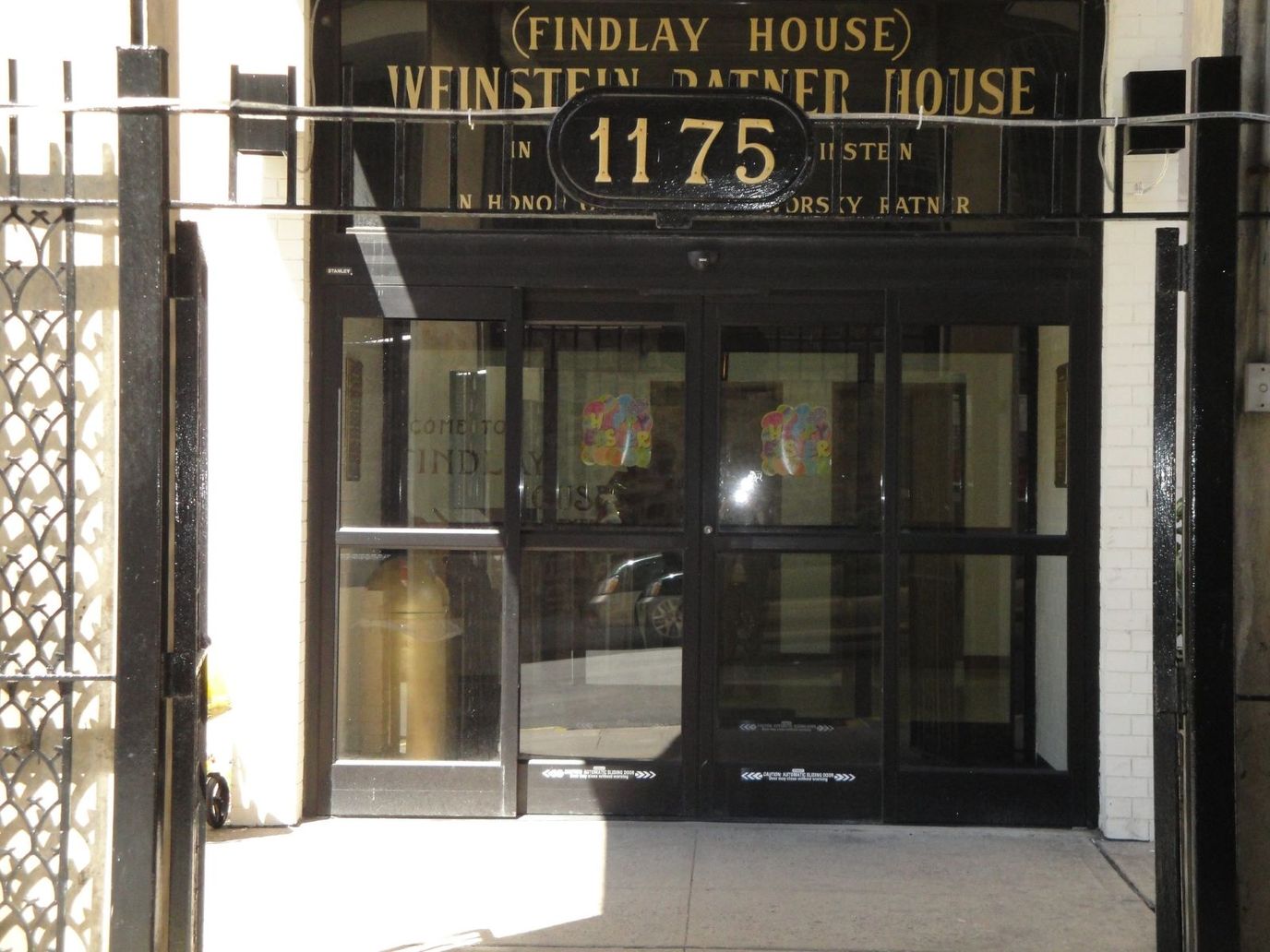 Entrance of Findlay House with signage