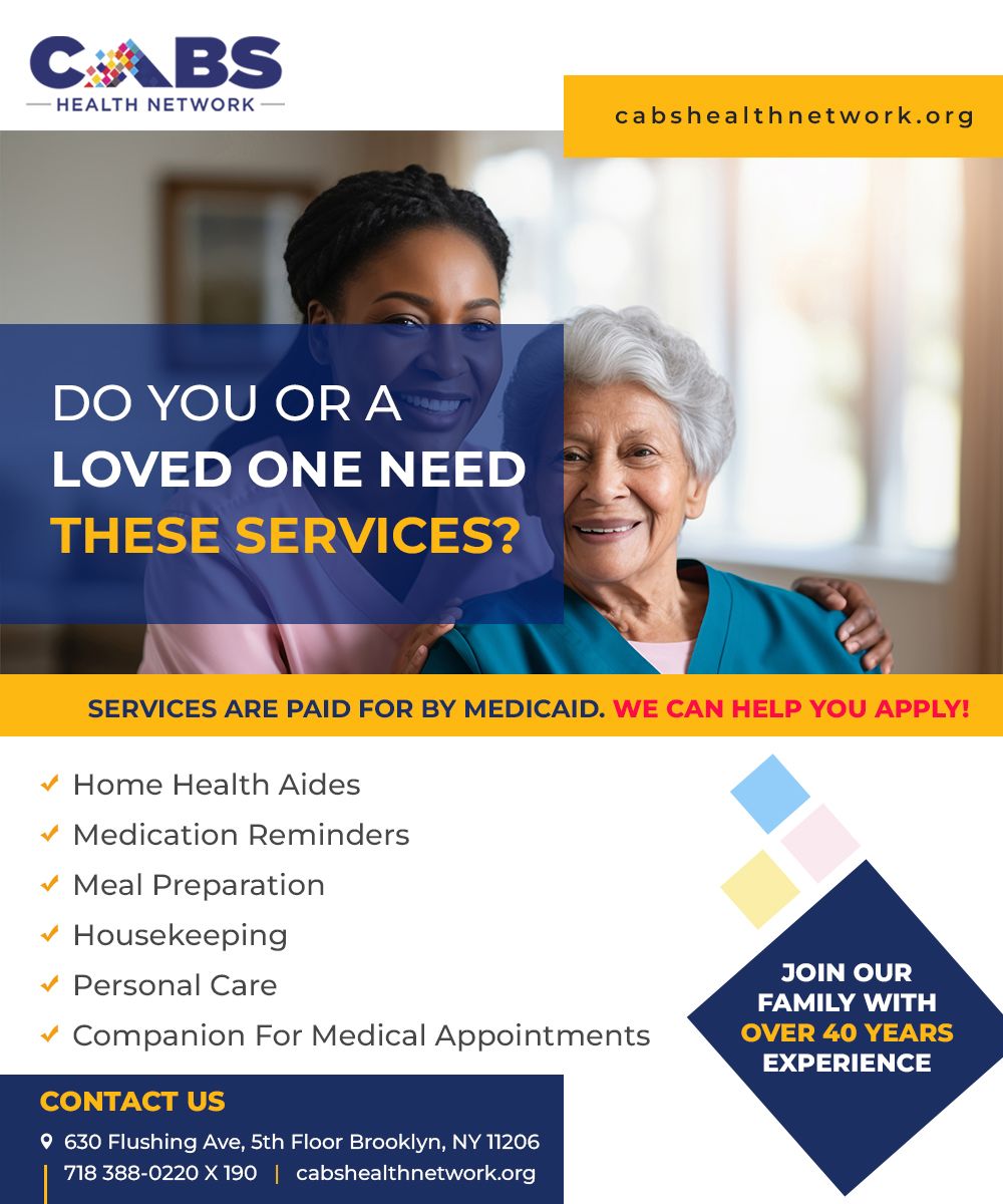 CABS Health Network logo with services information