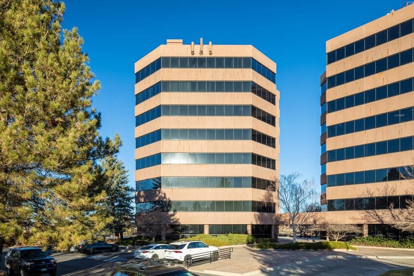 Exterior view of a modern office building