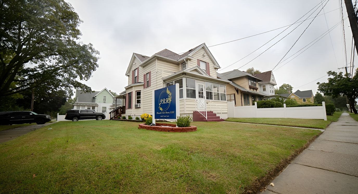 Exterior view of a senior care facility building