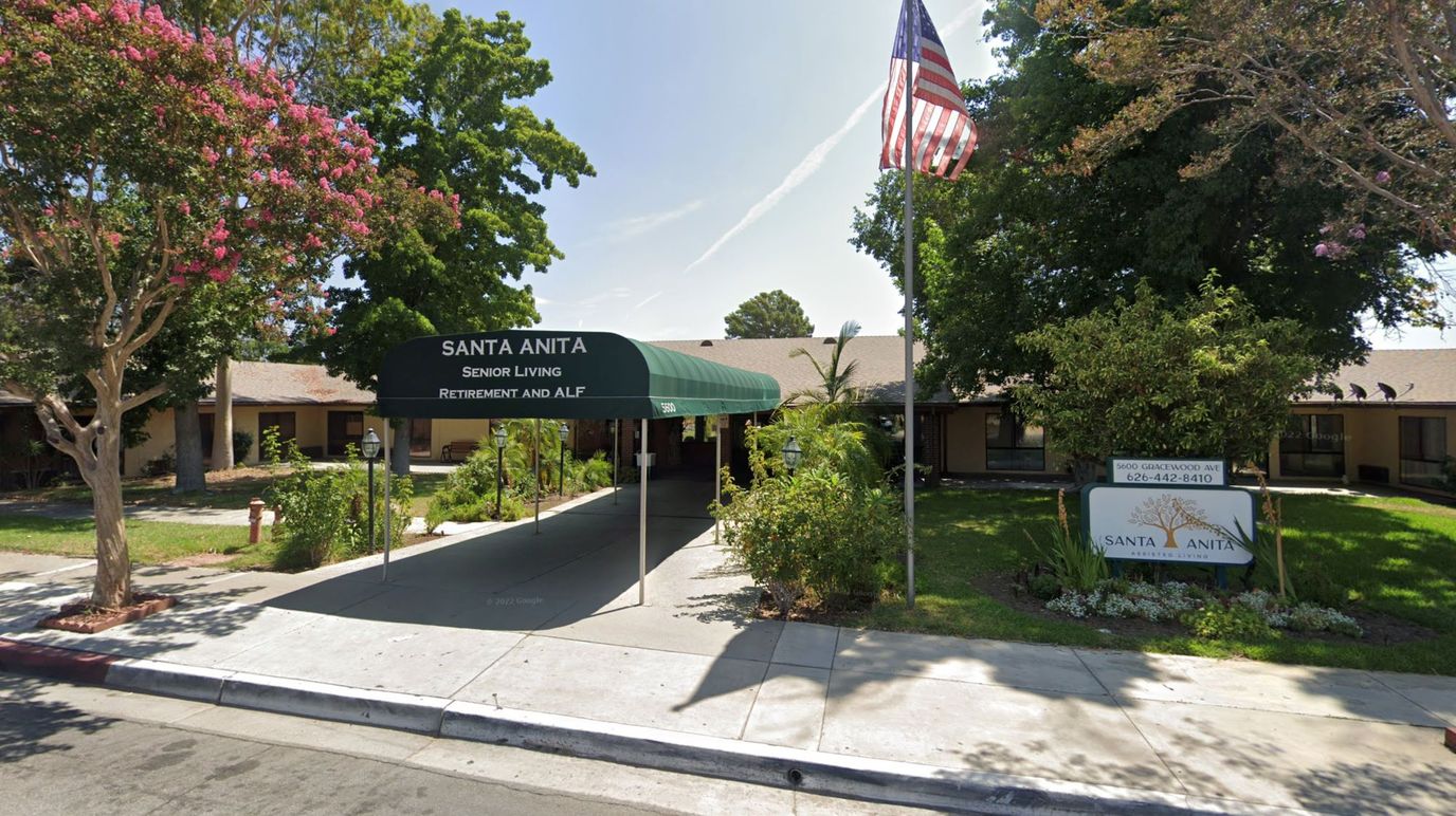 Exterior view of Santa Anita Assisted Living entrance