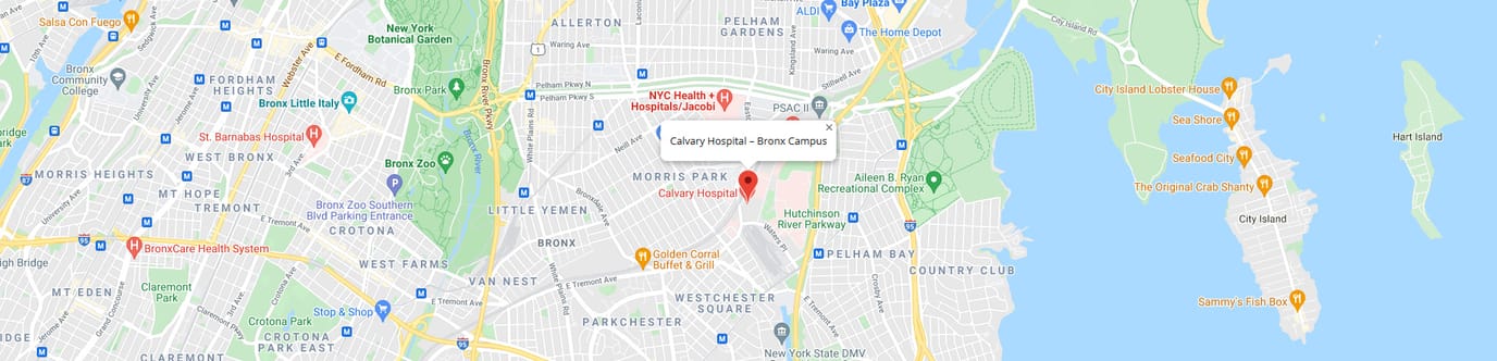 Map showing location of Calvary @ Home facility.
