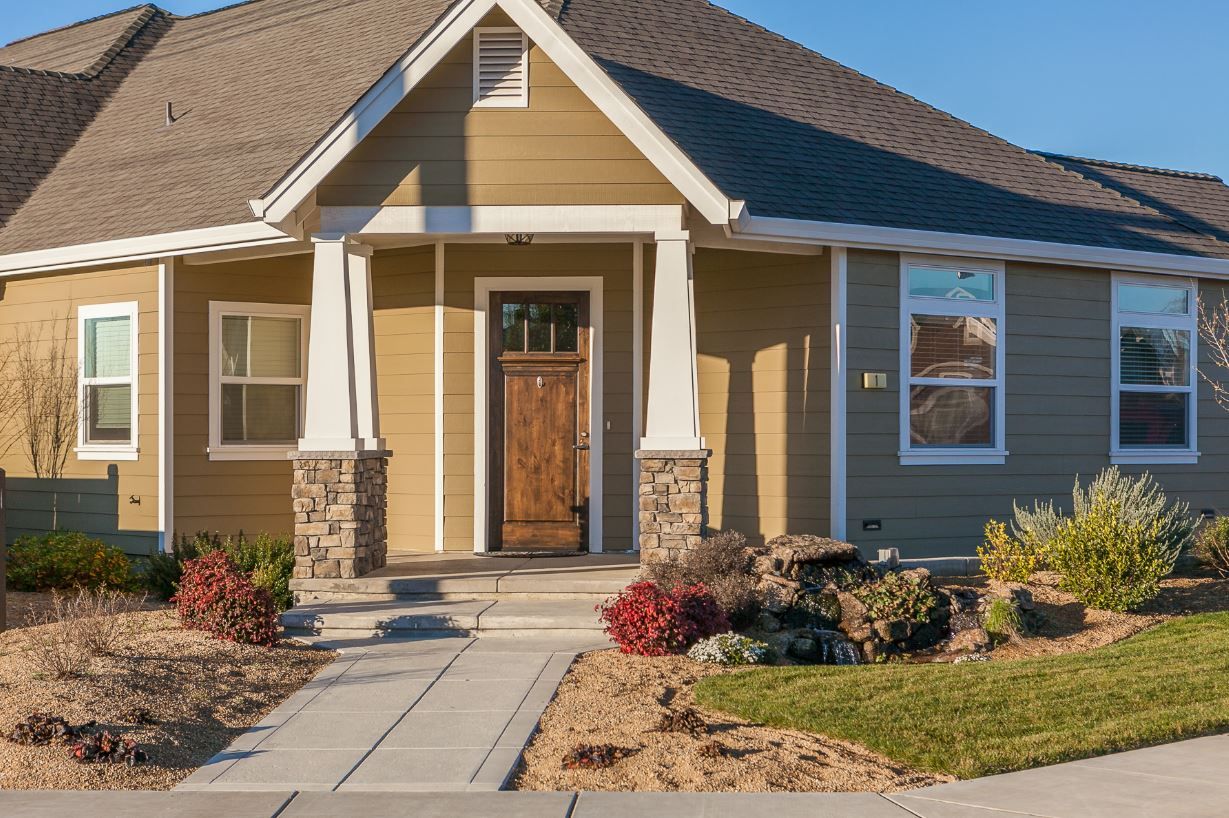 Exterior view of the Almond Blossom Assisted Living entrance