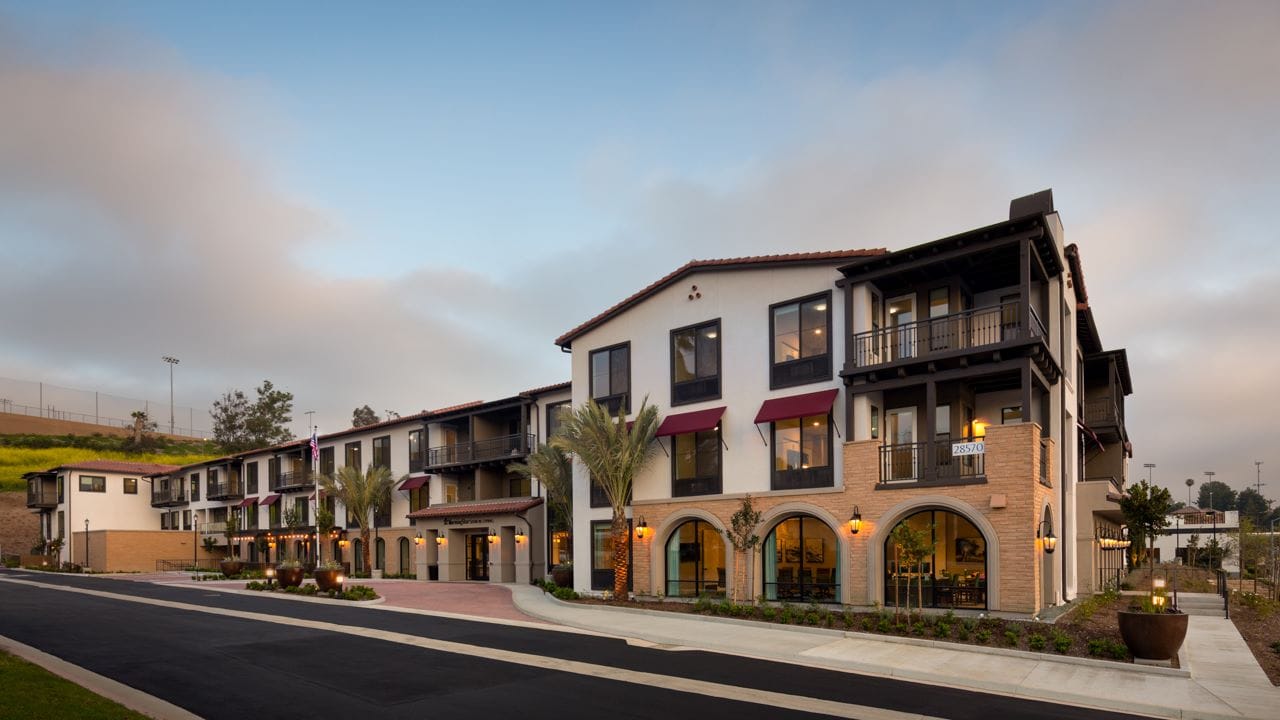 Exterior view of MorningStar Senior Living building
