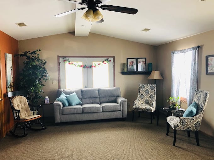 Cozy common area with seating and decor