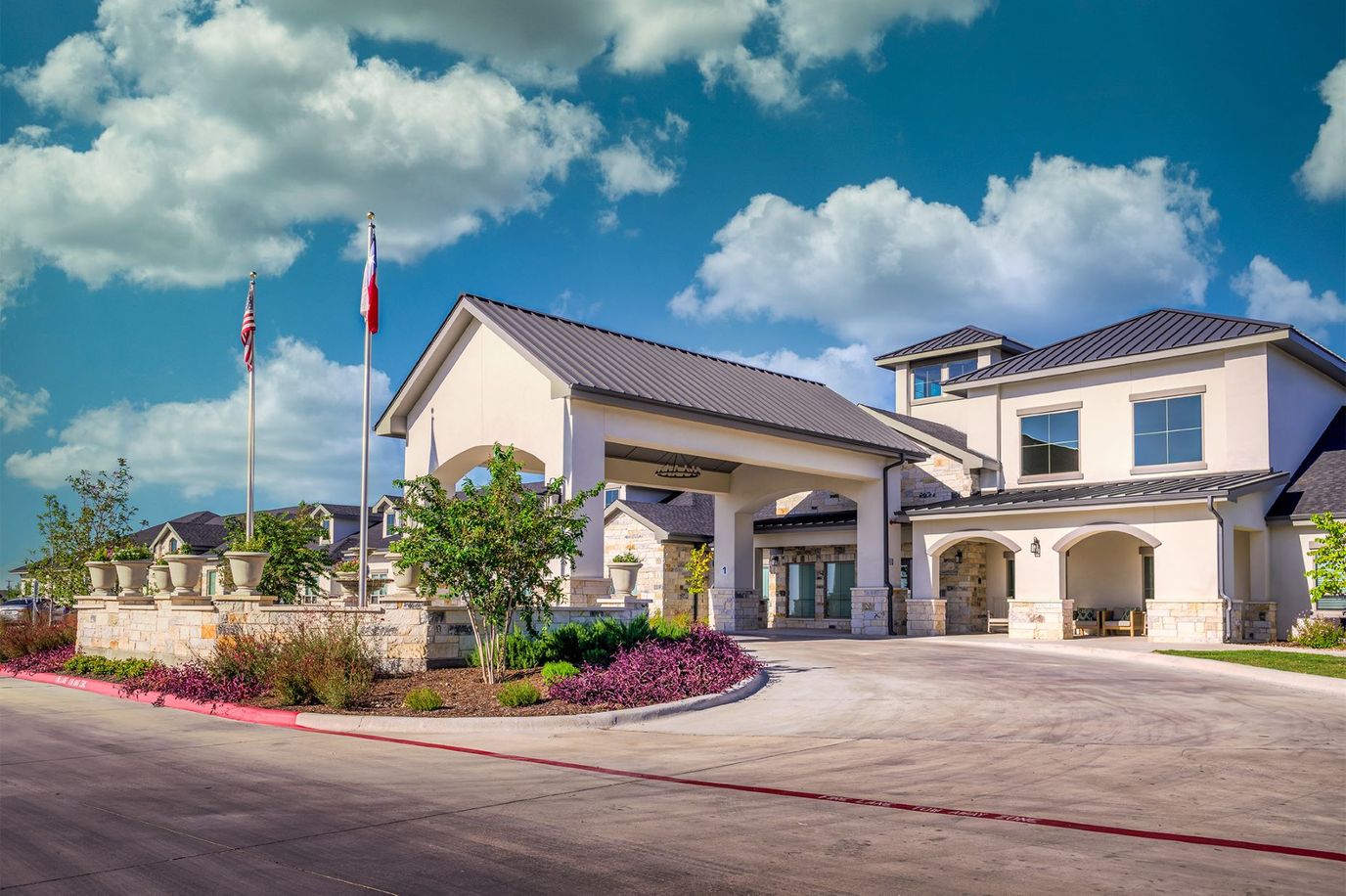 Exterior view of Sage Valley Senior Living facility