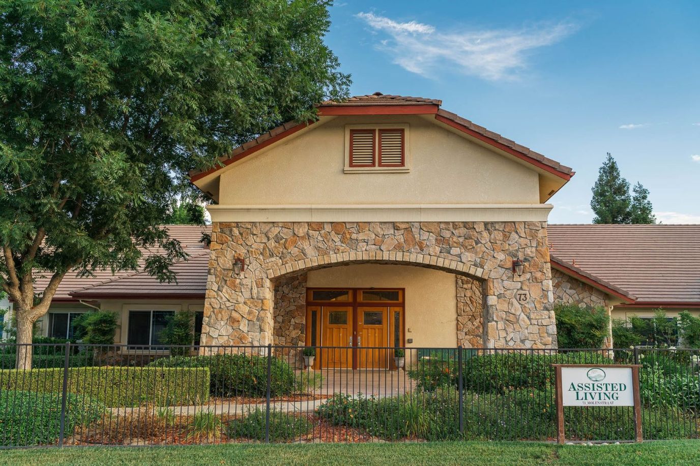 Exterior view of the Assisted Living facility entrance
