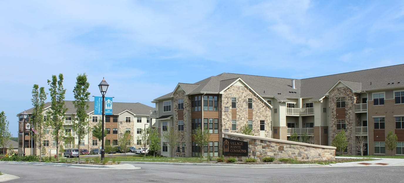Exterior view of Village Pointe Commons building