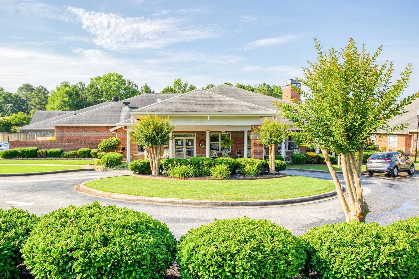 Building entrance of Emerald Gardens Assisted Living