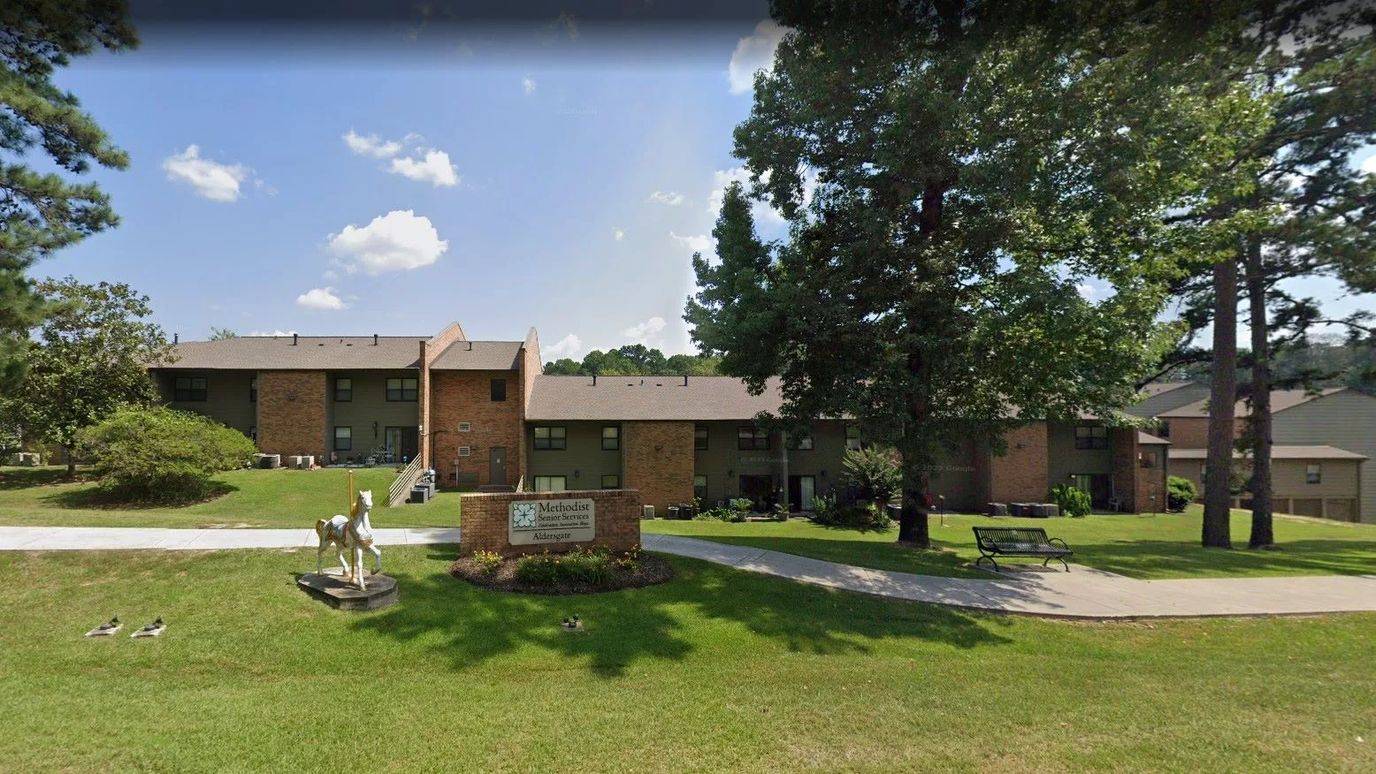 Exterior view of Aldersgate Retirement Community building