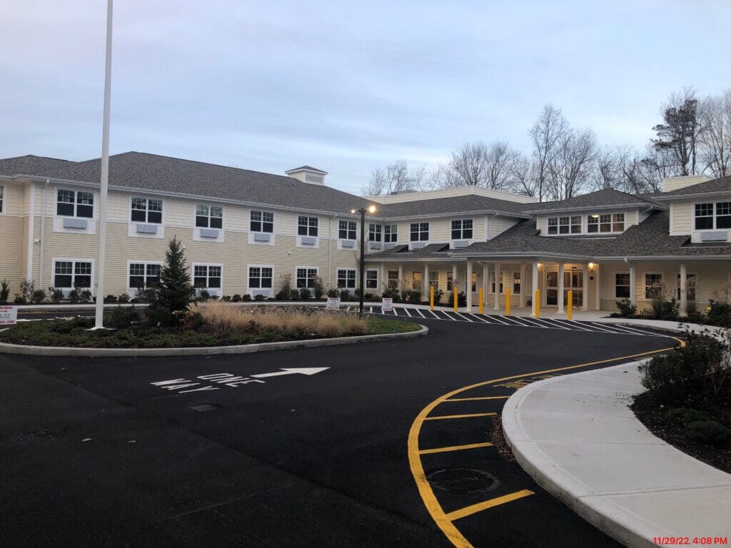 Exterior view of the assisted living facility entrance