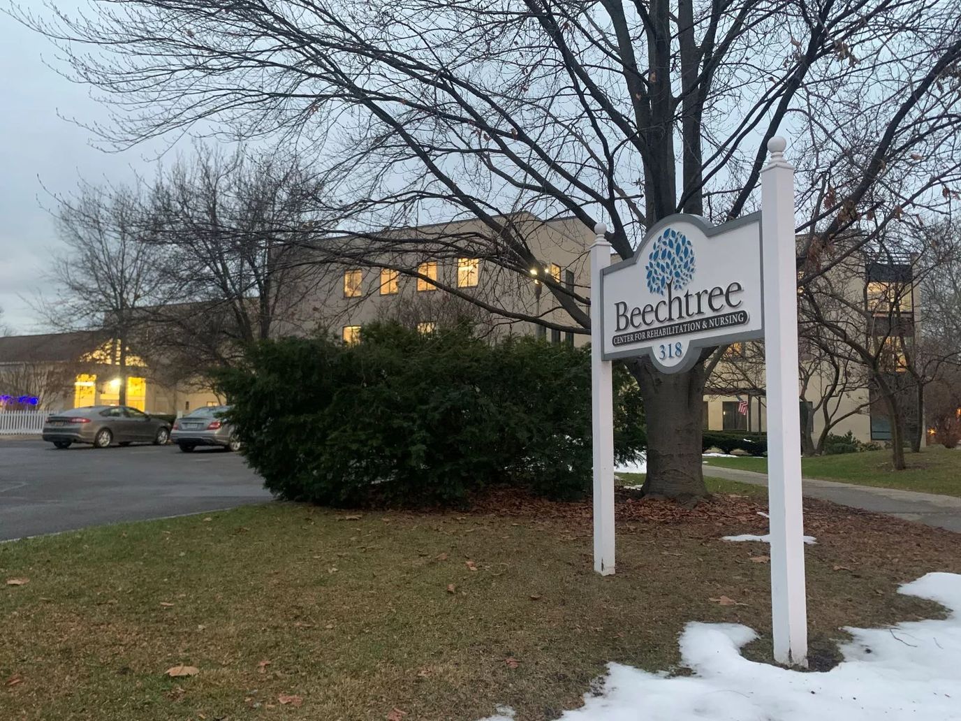 Exterior view of Beechtree Center with signage