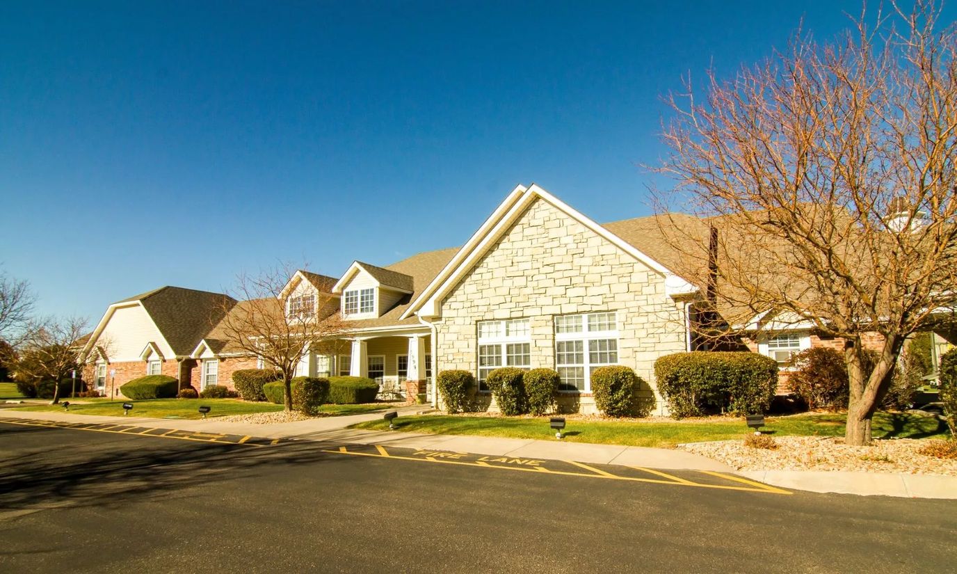 Exterior view of Brookdale Greeley with landscaping