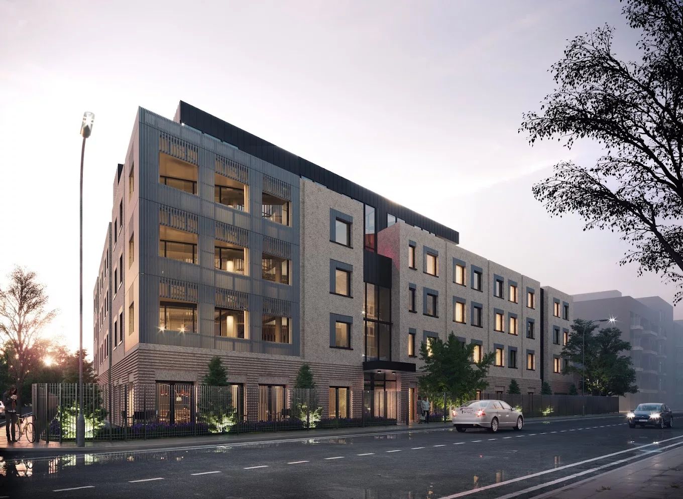 Modern exterior view of a senior living facility