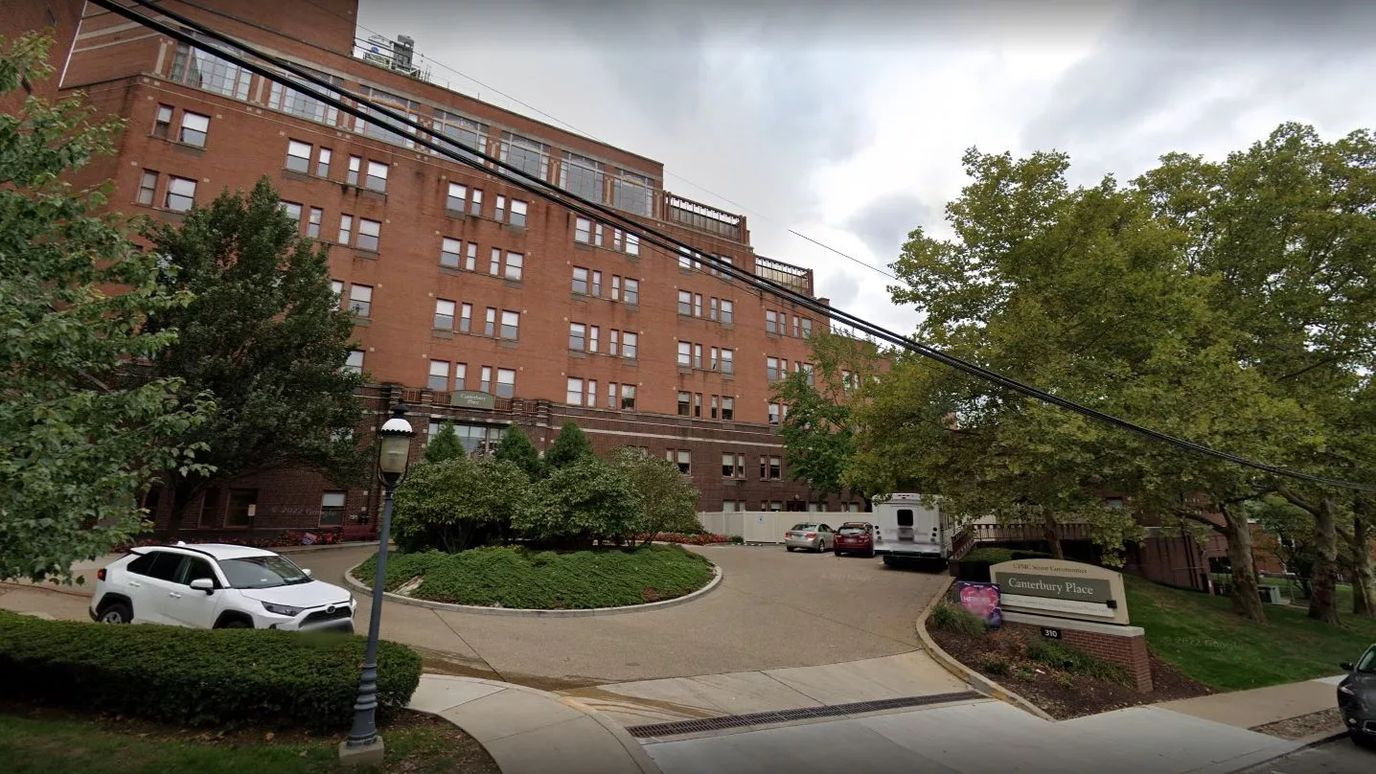 Exterior view of Canterbury Place with landscaped entrance