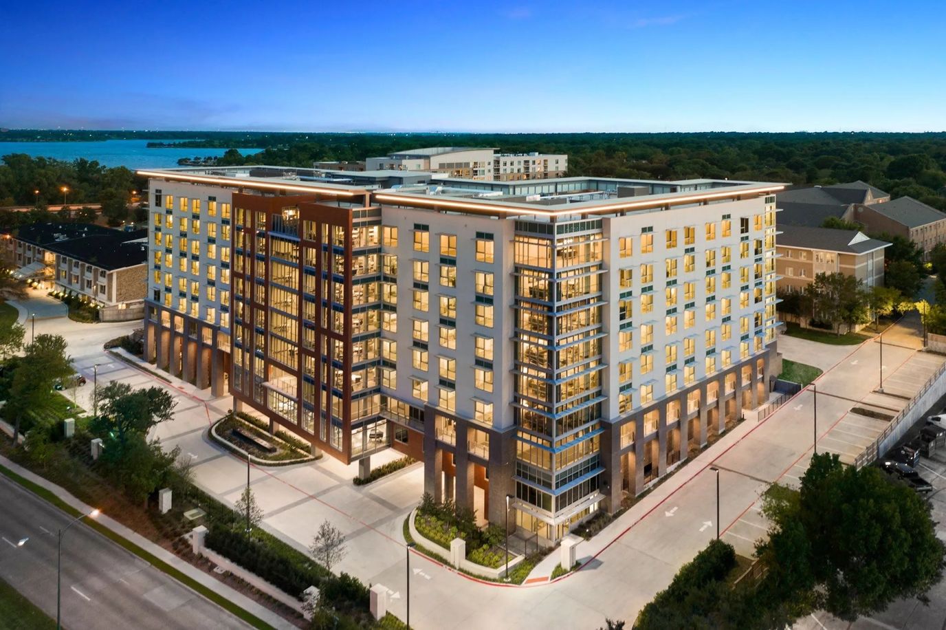 Aerial view of the CC Young Senior Living facility