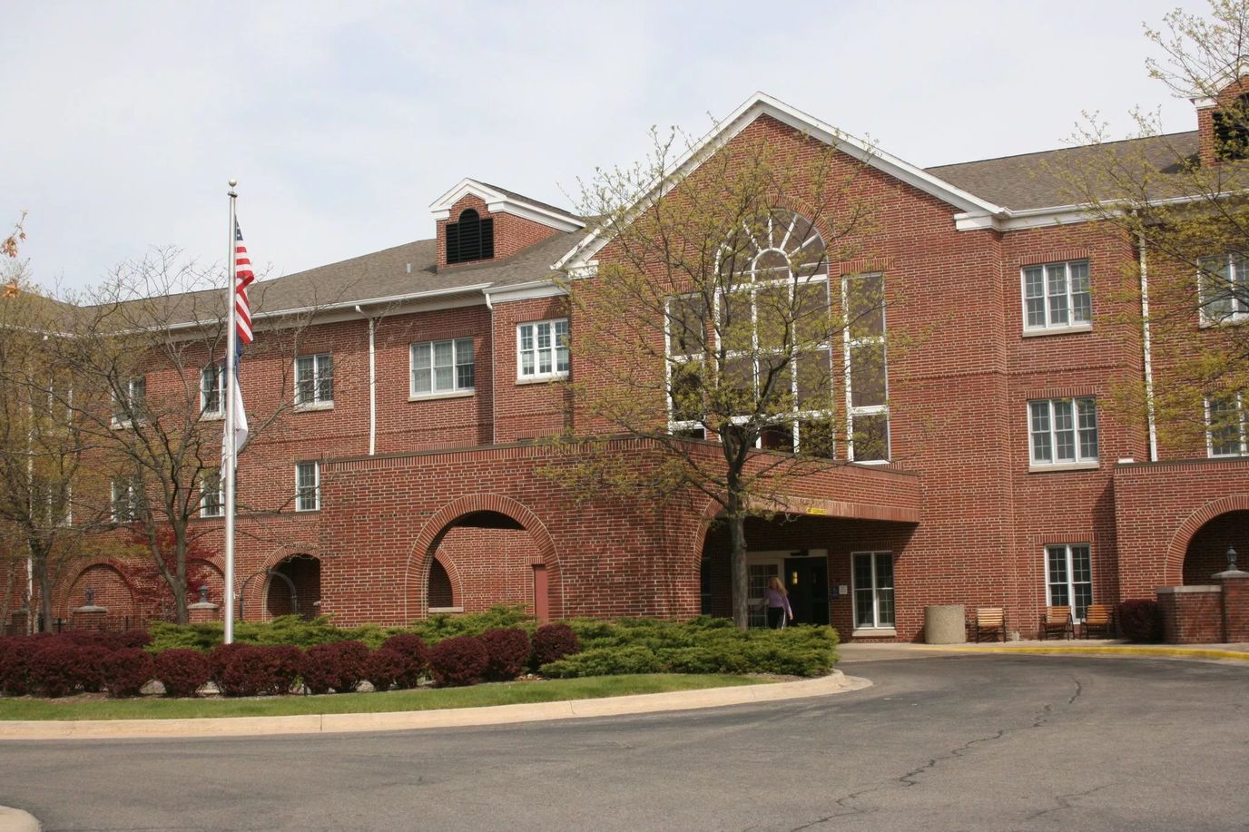 Exterior view of a senior living facility building